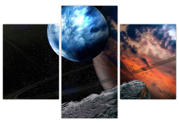 Tablou planetei în cosmos (90x60 cm)