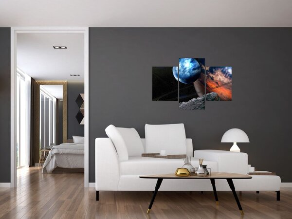 Tablou planetei în cosmos (90x60 cm)