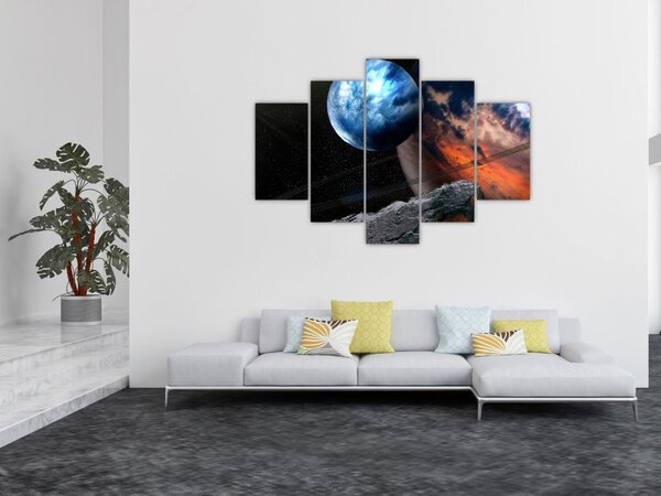 Tablou planetei în cosmos (150x105 cm)