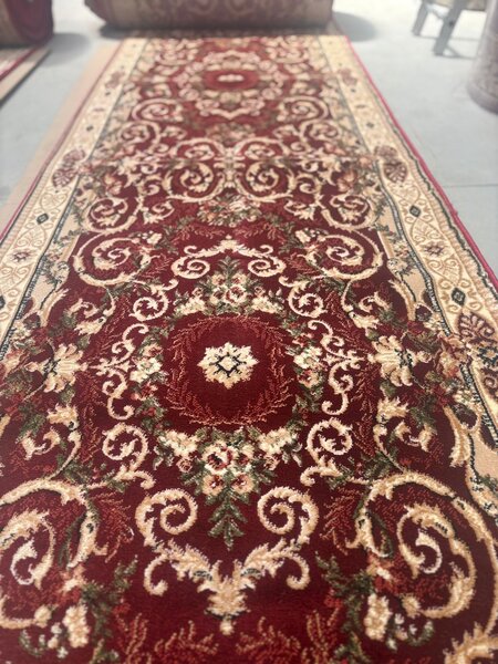 Traversa Hol, Model Clasic 15002 210, Festonata, Latime 100 cm, Rosu 100 x 200