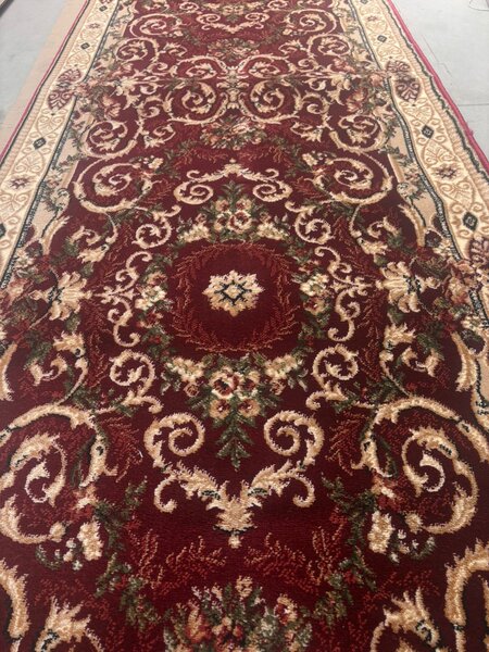Traversa Hol, Model Clasic 15002 210, Festonata, Latime 100 cm, Rosu 100 x 200