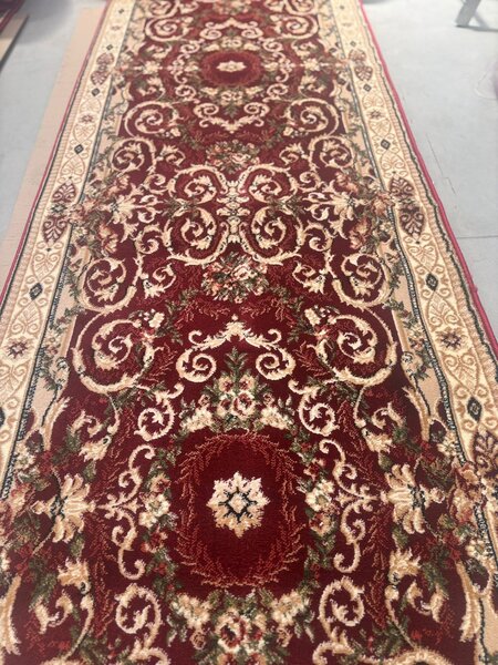 Traversa Hol, Model Clasic 15002 210, Festonata, Latime 100 cm, Rosu 100 x 200