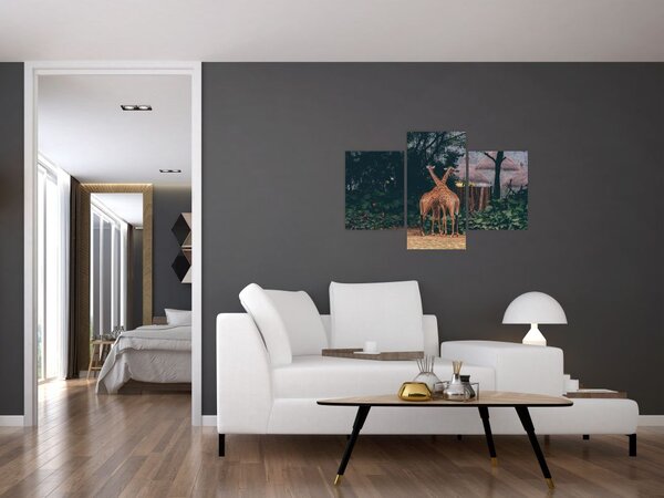Tablou cu două girafe (90x60 cm)