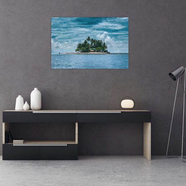 Tablou insula în mare (90x60 cm)