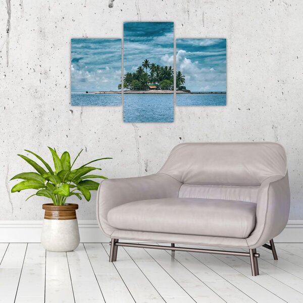 Tablou insula în mare (90x60 cm)