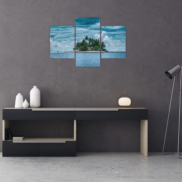 Tablou insula în mare (90x60 cm)