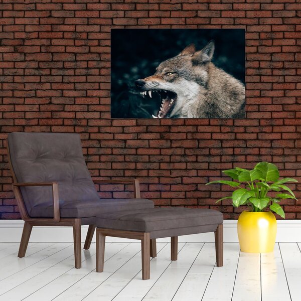 Tablou cu lup (90x60 cm)