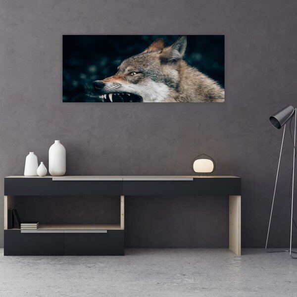 Tablou cu lup (120x50 cm)