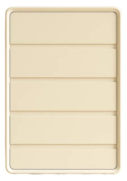 Comodă din MDF și piele PU – 5 sertare, 55x40x101 cm-White