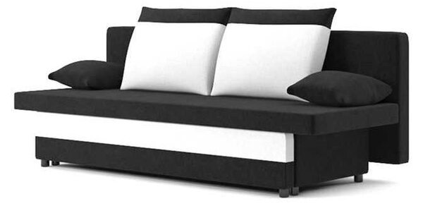 SONY canapea pat, țesătură normală, umplere spumă, culoare - negru / alb