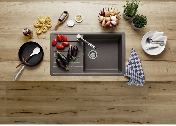 Blanco Legra XL 6 S chiuvetă din granit 86x50 cm negru 526087