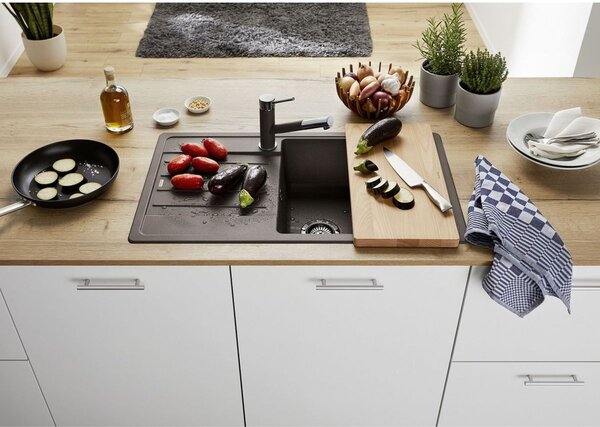 Blanco Legra XL 6 S chiuvetă din granit 86x50 cm negru 526087
