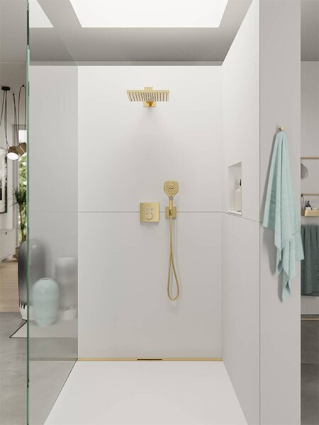 Baterie de dus, Hansgrohe, ShowerSelect, termostatata, cu 2 functii, auriu lucios