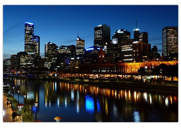 Tablou cu noaptea în Melbourne (90x60 cm)