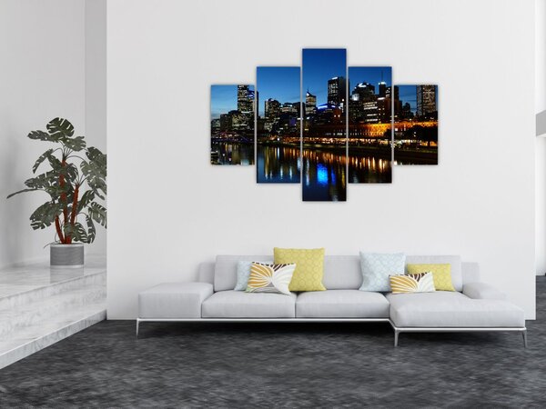 Tablou cu noaptea în Melbourne (150x105 cm)