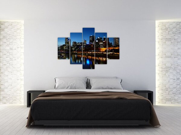 Tablou cu noaptea în Melbourne (150x105 cm)