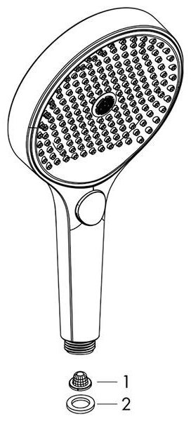 Para de dus, Hansgrohe, Rainfinity 130 3 jeturi, Alb mat