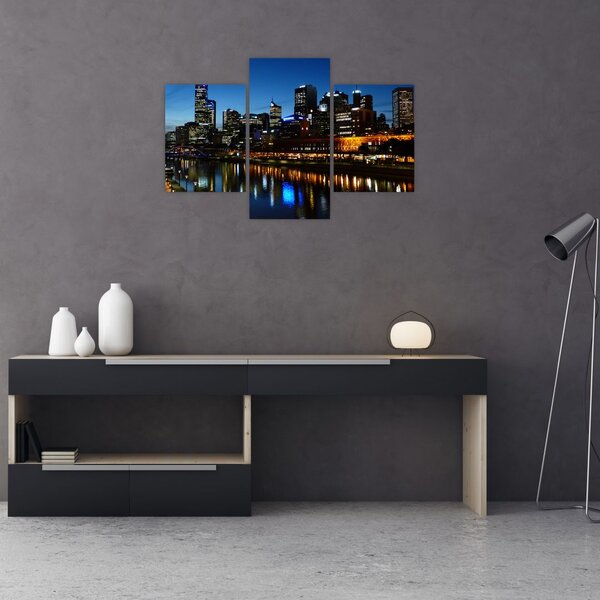 Tablou cu noaptea în Melbourne (90x60 cm)