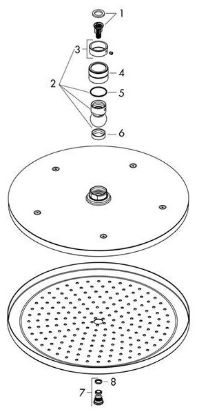 Palarie de dus, Hansgrohe, Croma 280 Air, auriu lucios