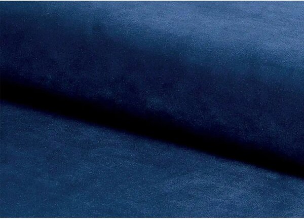 Taburet LORI, stofa catifelata albastru inchis - Bluvel 86, 39x39x34 c