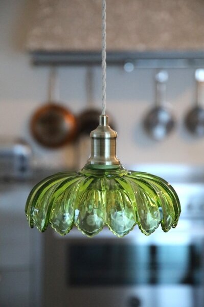 Markslöjd KURAGE 109177 - Pendul suspendat pe cablu, 1xE27/40W/230V, alamă/verde fumuriu