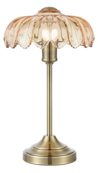 Markslöjd 109180 - Lampă de masă KURAGE 1xE27/60W/230V alamă/bej fumuriu