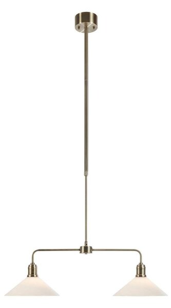 Markslöjd 109160 - Lustră VELA pe tijă, 2xE27/60W/230V, alb/alamă