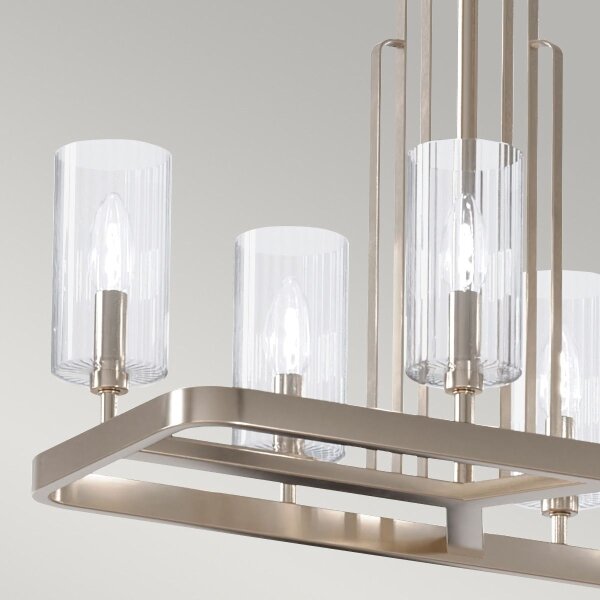 Quintiesse QN-KIMROSE10-PN - Lustră pe tijă KIMROSE 10xE14/40W/230V, crom lucios