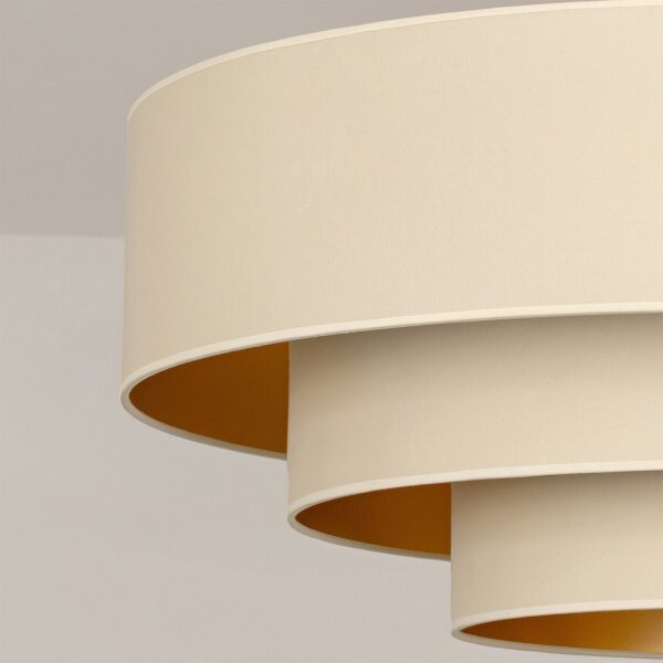 Brilagi - Lustră suspendată pe cablu LUNETA 3xE27/60W/230V, diam. 80 cm, crem/auriu
