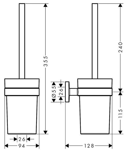 Portperie WC, Hansgrohe, Logis Universal