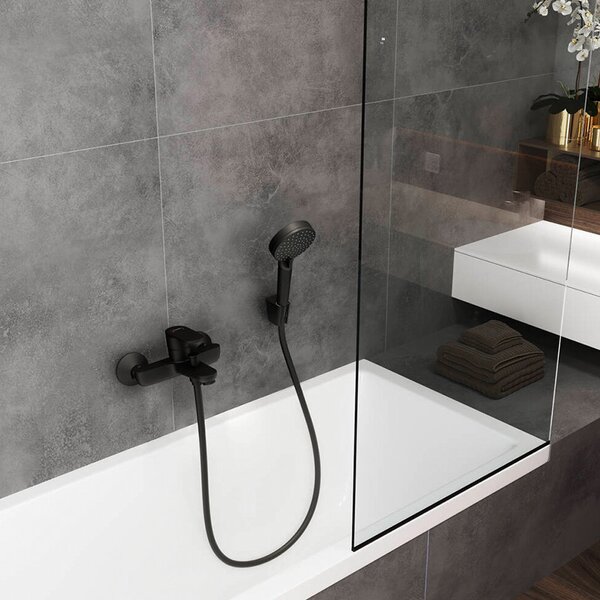 Suport de dus Hansgrohe, Porter S, negru mat