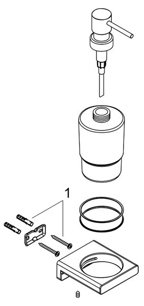 Dozator sapun, Hansgrohe, AddStoris, crom