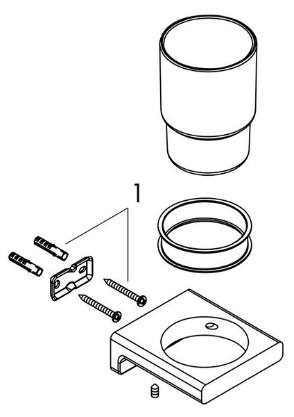 Portpahar, Hansgrohe, AddStoris, negru mat