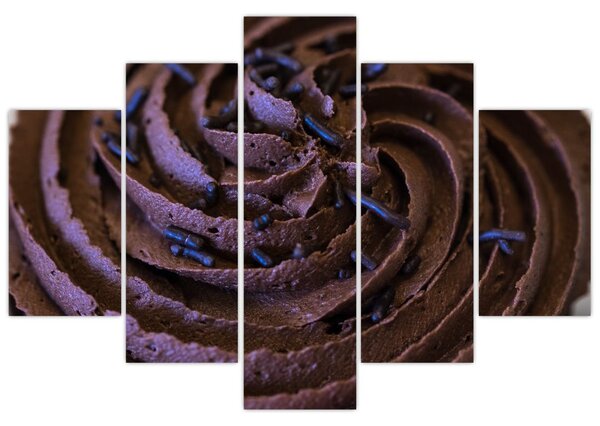 Tablou - Cupcake din ciocolată (150x105 cm)