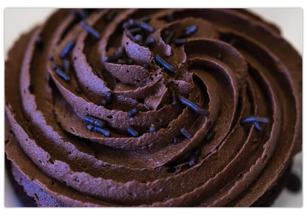 Tablou - Cupcake din ciocolată (90x60 cm)