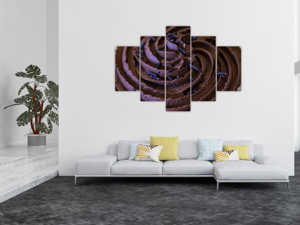 Tablou - Cupcake din ciocolată (150x105 cm)