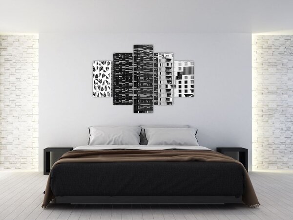 Tablou cu arhitectura alb neagră (150x105 cm)