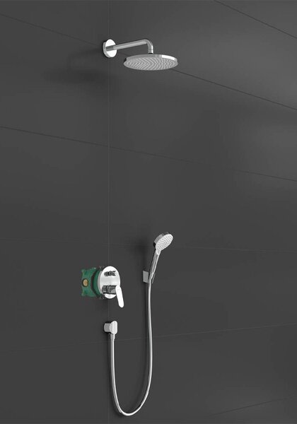 Set dus Hansgrohe, Crometta S, baterie dus incastrata, crom