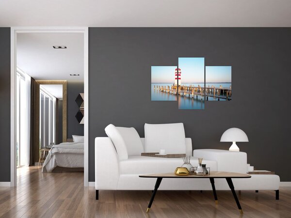 Tablou cu far la răsărit de soare (90x60 cm)