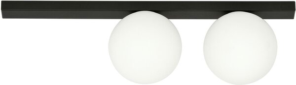 Emibig Fit lampă de tavan 2x10 W negru-opal 1124/2