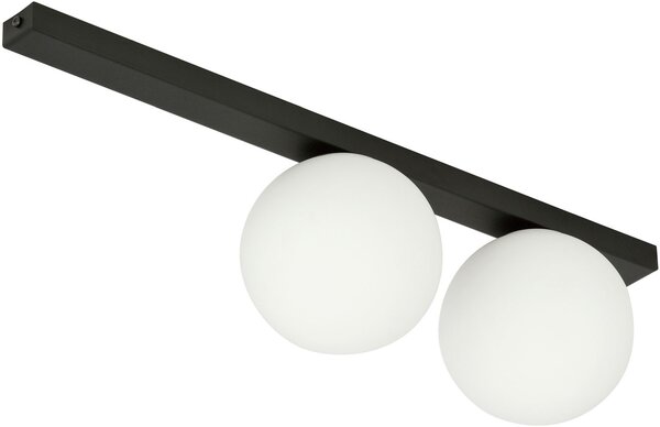 Emibig Fit lampă de tavan 2x10 W negru-opal 1124/2