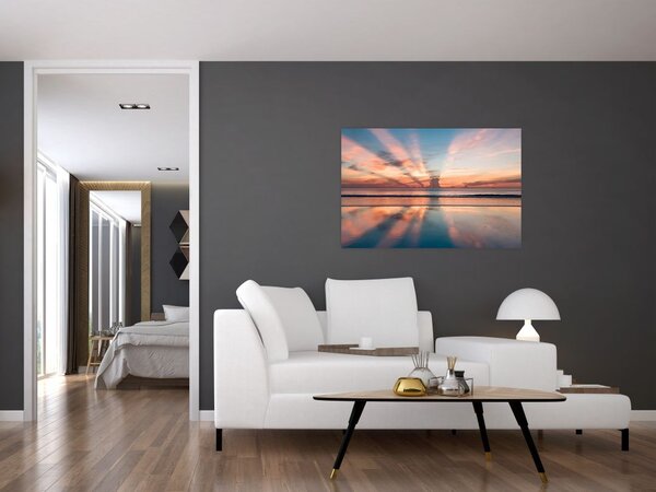 Tablou cu razele solare deasupra plajei Dayton (90x60 cm)