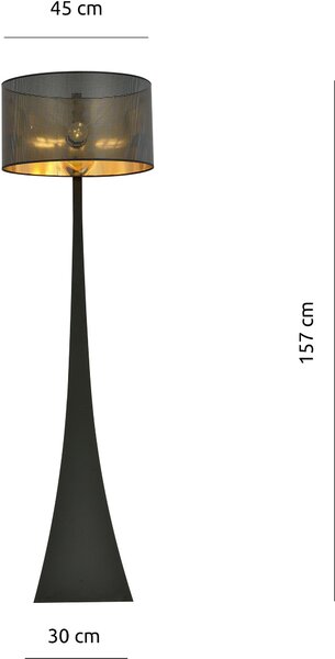 Emibig Estrella lampă de podea 1x15 W negru-auriu 1156/LP1