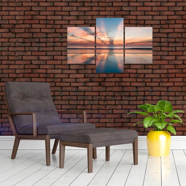 Tablou cu razele solare deasupra plajei Dayton (90x60 cm)