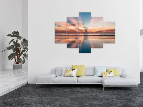 Tablou cu razele solare deasupra plajei Dayton (150x105 cm)