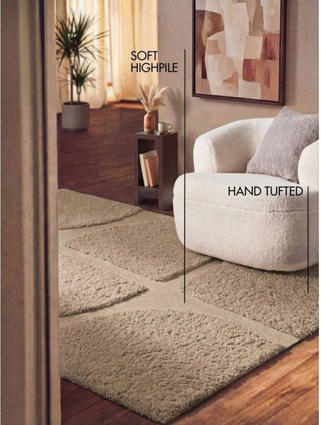 Covor bej țesut manual 120x180 cm Lambeth Jasper – Ted Baker
