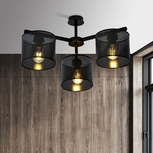 Emibig Jordan lampă de tavan 3x15 W negru 1143/3