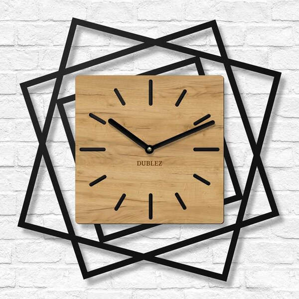 DUBLEZ | Ceas de perete din lemn 3D - Frames