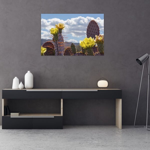 Tablou cu floarea de cactus Opunție (90x60 cm)