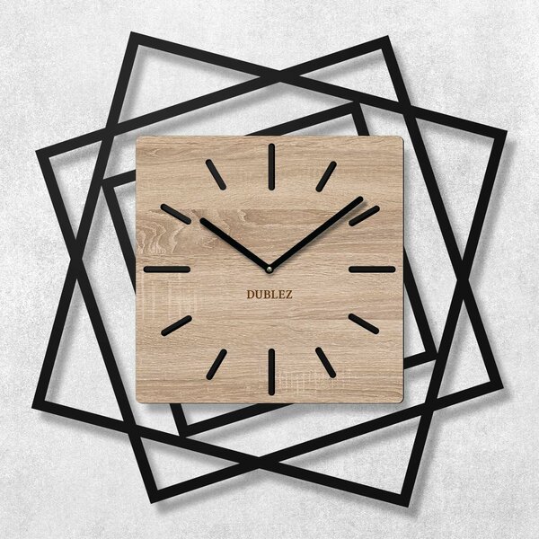 DUBLEZ | Ceas de perete din lemn 3D - Frames